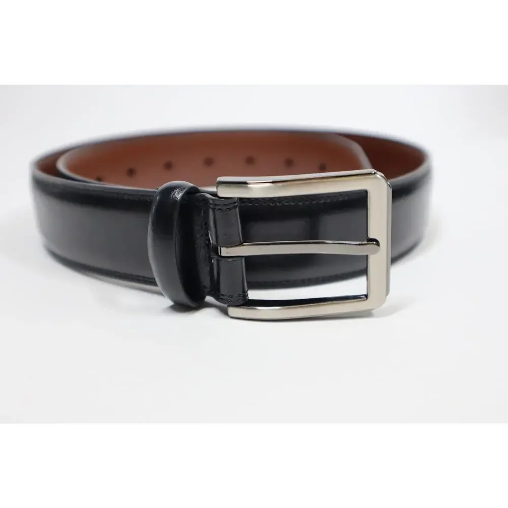 Perry Ellis Black‎ and Brown Bonded Leather Lined on Faux Leather Belt Size S